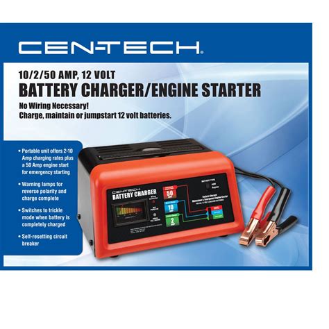 Owners Manual & Safety Instructions Save This Manual Keep this manual for the safety warnings and precautions, assembly, operating, inspection, maintenance and cleaning procedures. . Cen tech battery charger manual